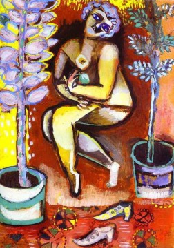 マルク・シャガール Painting - 花と裸婦 現代マルク・シャガール